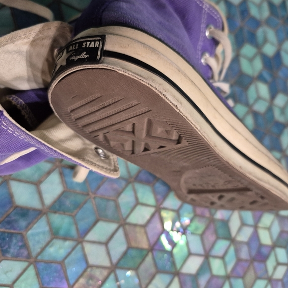 💘 Converse Purple High-Top Sneakers Mens 8 - Picture 8 of 13